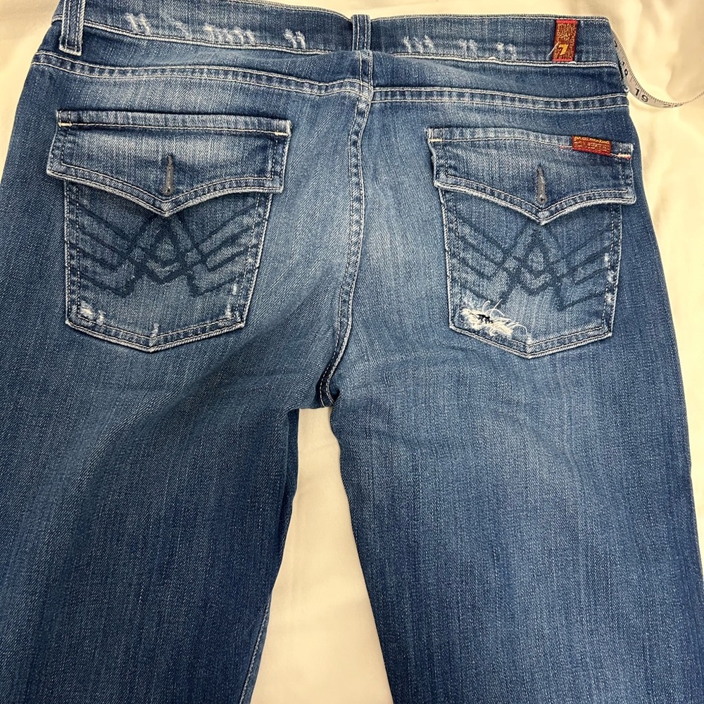 7 For All Mankind Men's Blue Bootcut Jeans